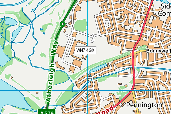 WN7 4GX map - OS VectorMap District (Ordnance Survey) WN7 4GX map - OS VectorMap District (Ordnance Survey)