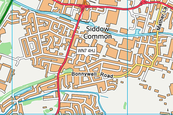 WN7 4HJ map - OS VectorMap District (Ordnance Survey) WN7 4HJ map - OS VectorMap District (Ordnance Survey)