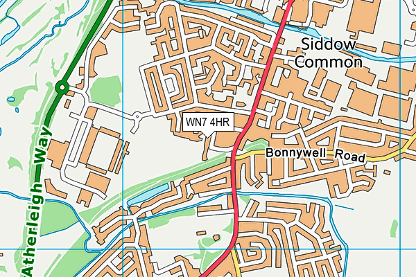 WN7 4HR map - OS VectorMap District (Ordnance Survey) WN7 4HR map - OS VectorMap District (Ordnance Survey)