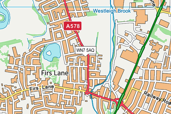 WN7 5AQ map - OS VectorMap District (Ordnance Survey) WN7 5AQ map - OS VectorMap District (Ordnance Survey)