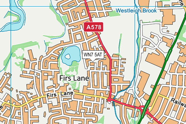 WN7 5AT map - OS VectorMap District (Ordnance Survey) WN7 5AT map - OS VectorMap District (Ordnance Survey)