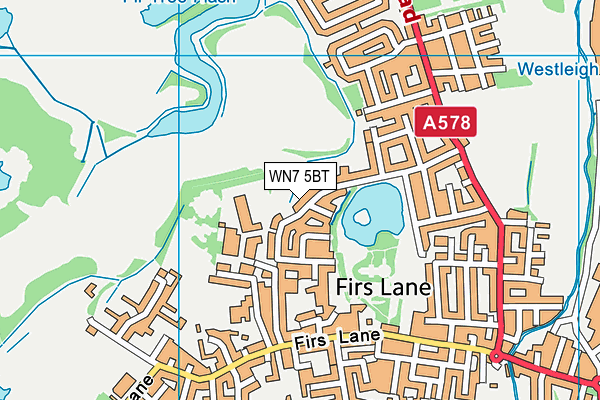 WN7 5BT map - OS VectorMap District (Ordnance Survey)