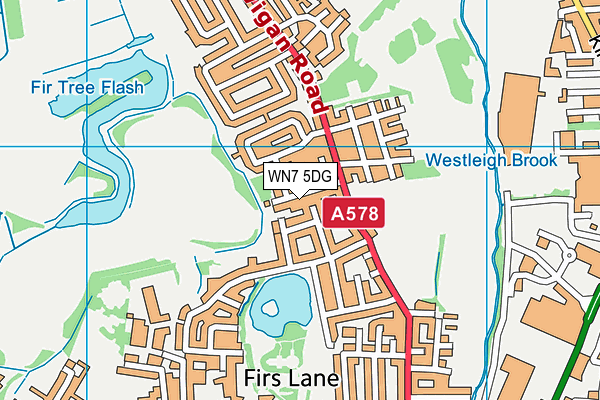 WN7 5DG map - OS VectorMap District (Ordnance Survey) WN7 5DG map - OS VectorMap District (Ordnance Survey)