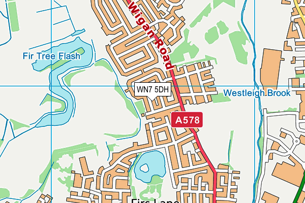 WN7 5DH map - OS VectorMap District (Ordnance Survey) WN7 5DH map - OS VectorMap District (Ordnance Survey)