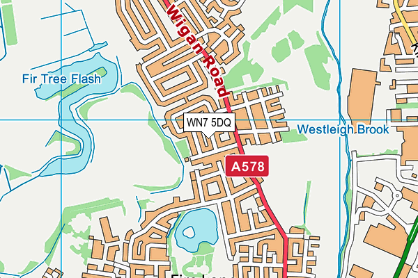 WN7 5DQ map - OS VectorMap District (Ordnance Survey) WN7 5DQ map - OS VectorMap District (Ordnance Survey)