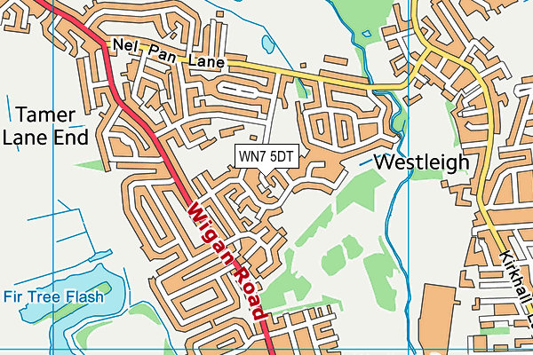 WN7 5DT map - OS VectorMap District (Ordnance Survey) WN7 5DT map - OS VectorMap District (Ordnance Survey)