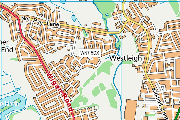 WN7 5DX map - OS VectorMap District (Ordnance Survey) WN7 5DX map - OS VectorMap District (Ordnance Survey)