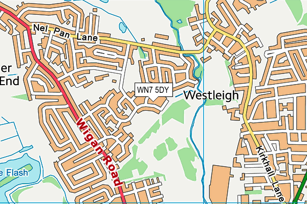 WN7 5DY map - OS VectorMap District (Ordnance Survey) WN7 5DY map - OS VectorMap District (Ordnance Survey)