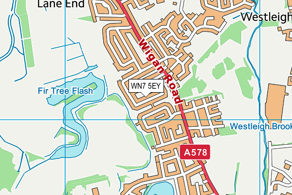 WN7 5EY map - OS VectorMap District (Ordnance Survey) WN7 5EY map - OS VectorMap District (Ordnance Survey)
