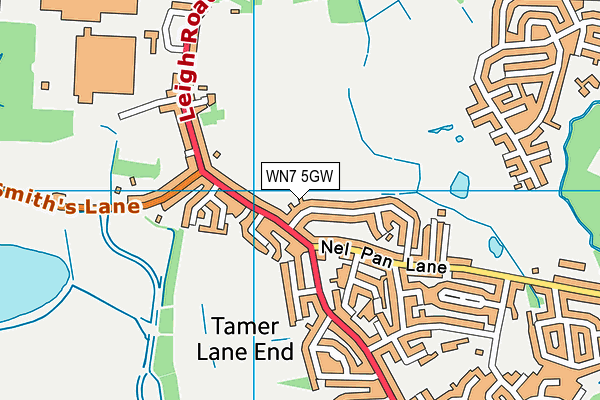 WN7 5GW map - OS VectorMap District (Ordnance Survey) WN7 5GW map - OS VectorMap District (Ordnance Survey)