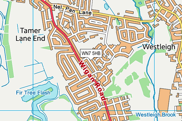 WN7 5HB map - OS VectorMap District (Ordnance Survey) WN7 5HB map - OS VectorMap District (Ordnance Survey)