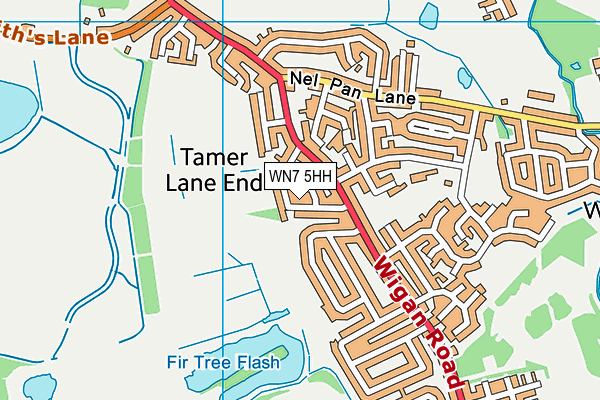 WN7 5HH map - OS VectorMap District (Ordnance Survey) WN7 5HH map - OS VectorMap District (Ordnance Survey)