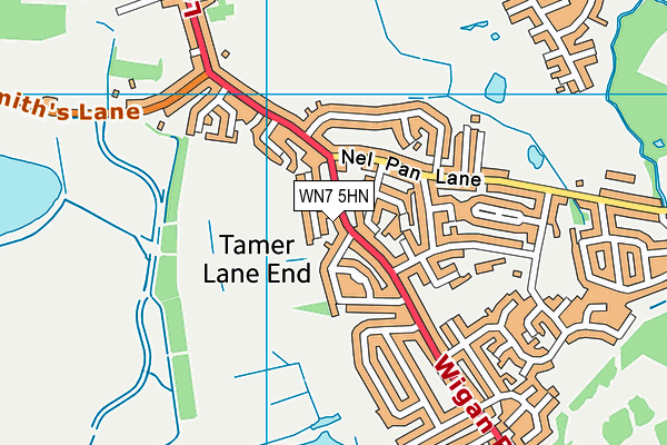 WN7 5HN map - OS VectorMap District (Ordnance Survey) WN7 5HN map - OS VectorMap District (Ordnance Survey)
