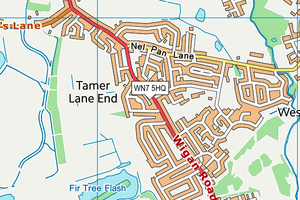 WN7 5HQ map - OS VectorMap District (Ordnance Survey) WN7 5HQ map - OS VectorMap District (Ordnance Survey)