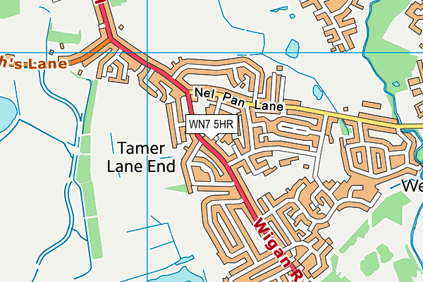 WN7 5HR map - OS VectorMap District (Ordnance Survey) WN7 5HR map - OS VectorMap District (Ordnance Survey)