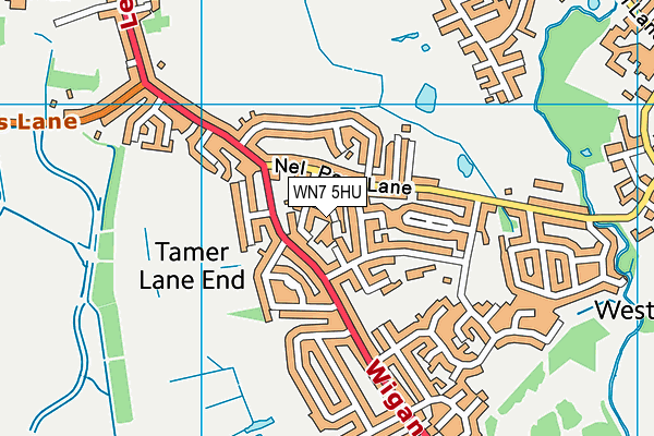 WN7 5HU map - OS VectorMap District (Ordnance Survey) WN7 5HU map - OS VectorMap District (Ordnance Survey)