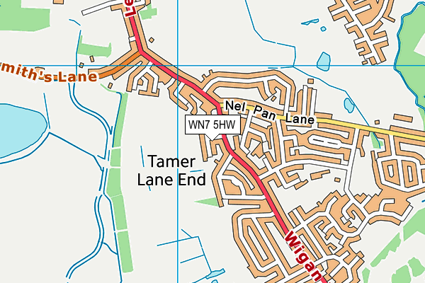 WN7 5HW map - OS VectorMap District (Ordnance Survey)