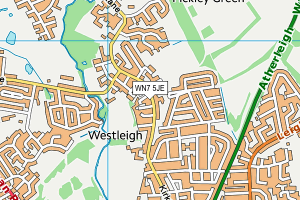 WN7 5JE map - OS VectorMap District (Ordnance Survey) WN7 5JE map - OS VectorMap District (Ordnance Survey)