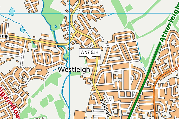 WN7 5JH map - OS VectorMap District (Ordnance Survey) WN7 5JH map - OS VectorMap District (Ordnance Survey)