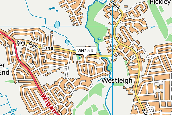 WN7 5JU map - OS VectorMap District (Ordnance Survey) WN7 5JU map - OS VectorMap District (Ordnance Survey)