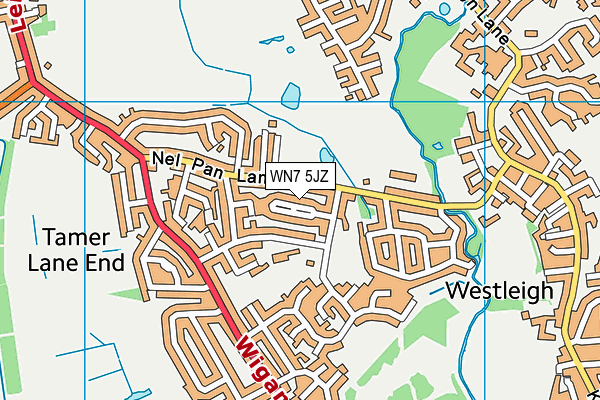 WN7 5JZ map - OS VectorMap District (Ordnance Survey) WN7 5JZ map - OS VectorMap District (Ordnance Survey)
