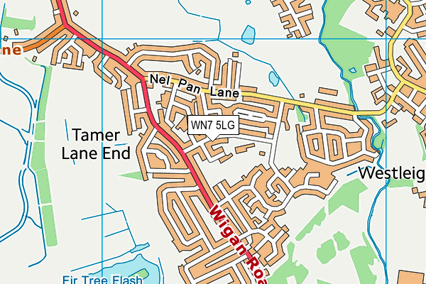 WN7 5LG map - OS VectorMap District (Ordnance Survey) WN7 5LG map - OS VectorMap District (Ordnance Survey)