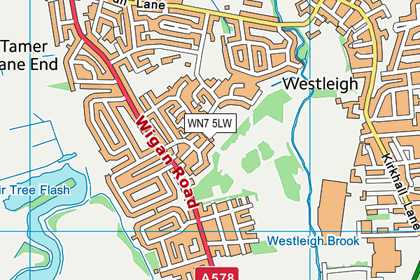 WN7 5LW map - OS VectorMap District (Ordnance Survey) WN7 5LW map - OS VectorMap District (Ordnance Survey)