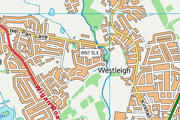 WN7 5LX map - OS VectorMap District (Ordnance Survey) WN7 5LX map - OS VectorMap District (Ordnance Survey)