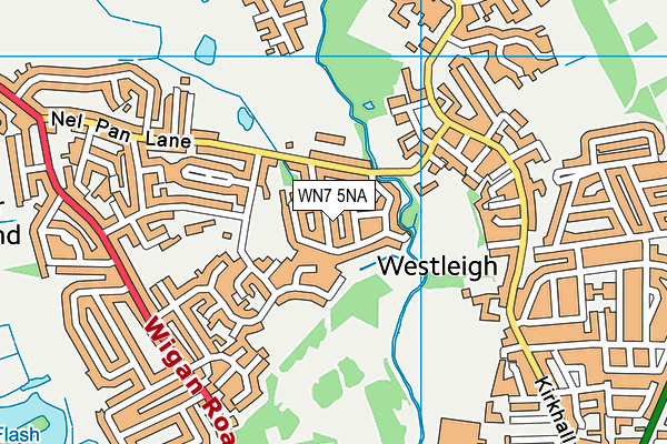 WN7 5NA map - OS VectorMap District (Ordnance Survey) WN7 5NA map - OS VectorMap District (Ordnance Survey)