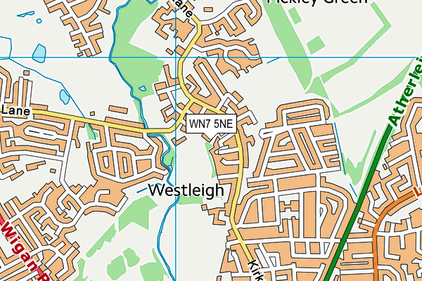 WN7 5NE map - OS VectorMap District (Ordnance Survey) WN7 5NE map - OS VectorMap District (Ordnance Survey)