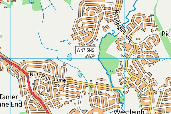 WN7 5NS map - OS VectorMap District (Ordnance Survey) WN7 5NS map - OS VectorMap District (Ordnance Survey)