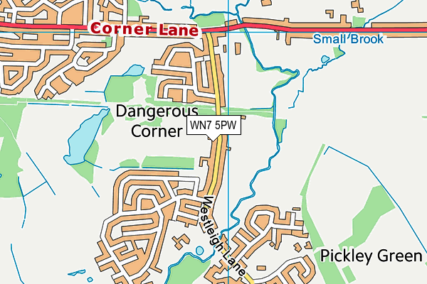 WN7 5PW map - OS VectorMap District (Ordnance Survey) WN7 5PW map - OS VectorMap District (Ordnance Survey)