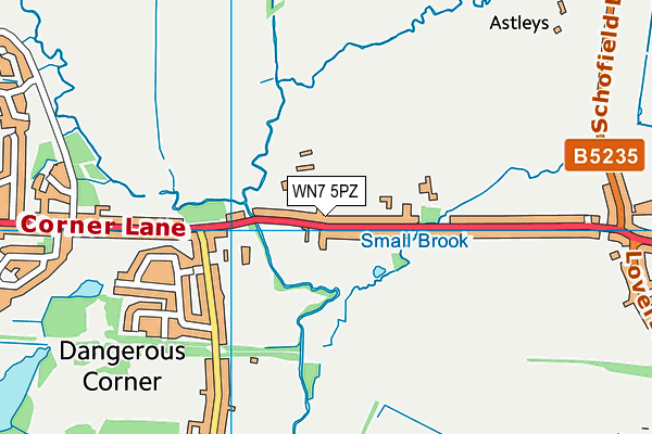 WN7 5PZ map - OS VectorMap District (Ordnance Survey)