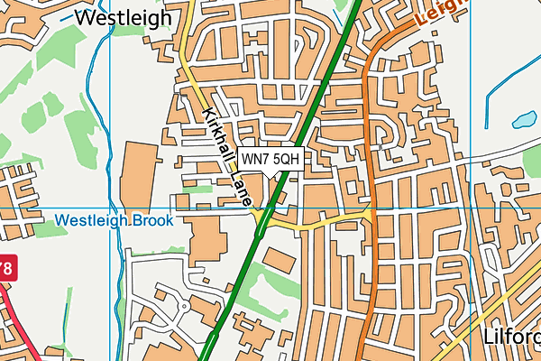 WN7 5QH map - OS VectorMap District (Ordnance Survey) WN7 5QH map - OS VectorMap District (Ordnance Survey)