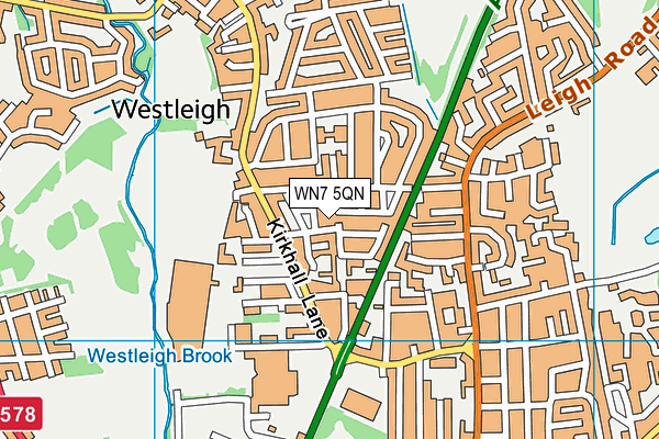 WN7 5QN map - OS VectorMap District (Ordnance Survey)