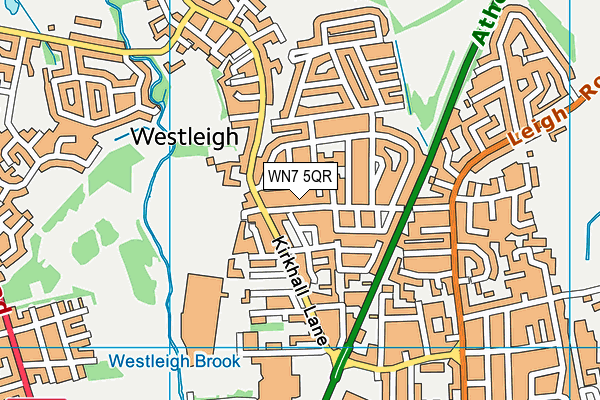 WN7 5QR map - OS VectorMap District (Ordnance Survey) WN7 5QR map - OS VectorMap District (Ordnance Survey)