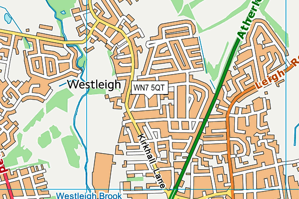 WN7 5QT map - OS VectorMap District (Ordnance Survey) WN7 5QT map - OS VectorMap District (Ordnance Survey)