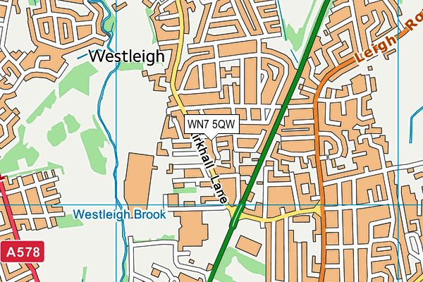 WN7 5QW map - OS VectorMap District (Ordnance Survey) WN7 5QW map - OS VectorMap District (Ordnance Survey)