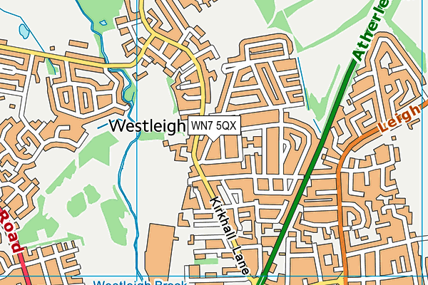 WN7 5QX map - OS VectorMap District (Ordnance Survey) WN7 5QX map - OS VectorMap District (Ordnance Survey)