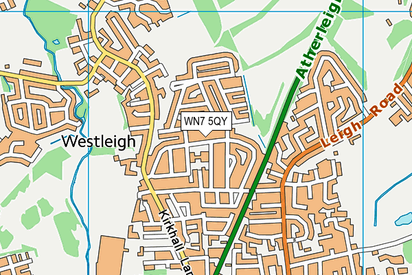WN7 5QY map - OS VectorMap District (Ordnance Survey) WN7 5QY map - OS VectorMap District (Ordnance Survey)