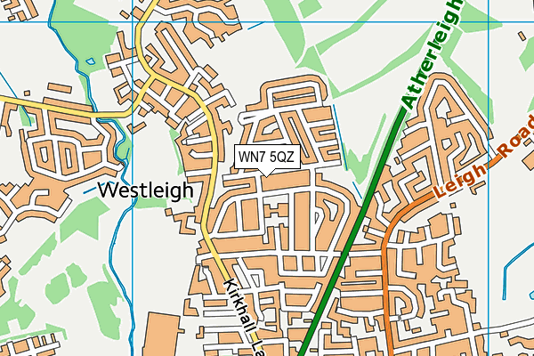 WN7 5QZ map - OS VectorMap District (Ordnance Survey) WN7 5QZ map - OS VectorMap District (Ordnance Survey)