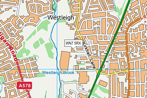 WN7 5RX map - OS VectorMap District (Ordnance Survey) WN7 5RX map - OS VectorMap District (Ordnance Survey)