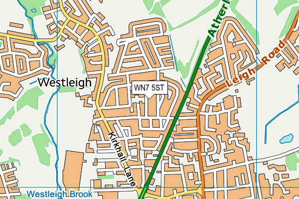 WN7 5ST map - OS VectorMap District (Ordnance Survey) WN7 5ST map - OS VectorMap District (Ordnance Survey)