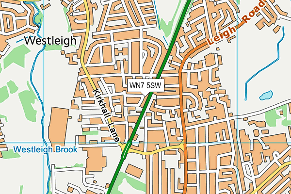 WN7 5SW map - OS VectorMap District (Ordnance Survey) WN7 5SW map - OS VectorMap District (Ordnance Survey)
