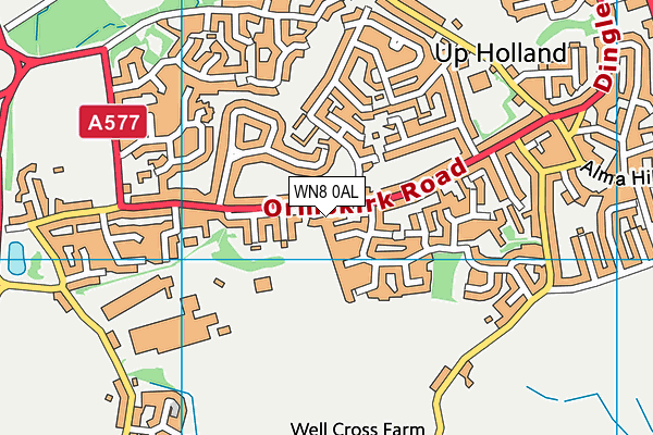 WN8 0AL map - OS VectorMap District (Ordnance Survey) WN8 0AL map - OS VectorMap District (Ordnance Survey)
