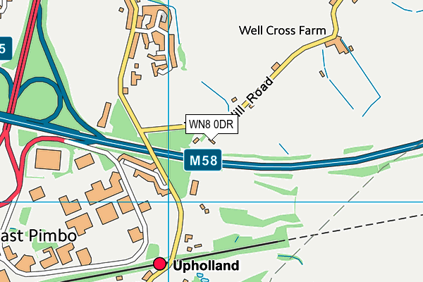 WN8 0DR map - OS VectorMap District (Ordnance Survey)