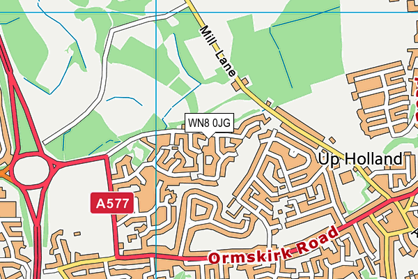 WN8 0JG map - OS VectorMap District (Ordnance Survey) WN8 0JG map - OS VectorMap District (Ordnance Survey)