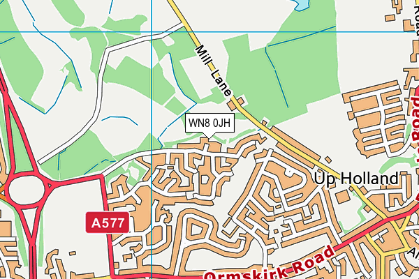 WN8 0JH map - OS VectorMap District (Ordnance Survey) WN8 0JH map - OS VectorMap District (Ordnance Survey)