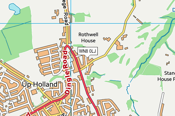 WN8 0LJ map - OS VectorMap District (Ordnance Survey)