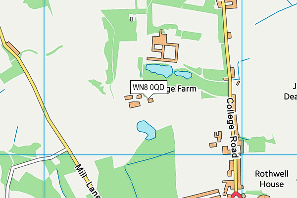 WN8 0QD map - OS VectorMap District (Ordnance Survey) WN8 0QD map - OS VectorMap District (Ordnance Survey)